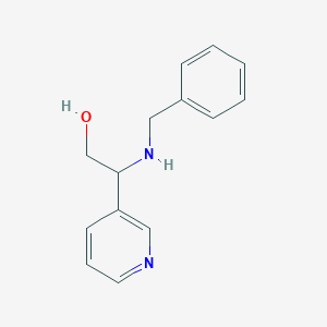 molecular formula C14H16N2O B2467680 2-(Benzylamino)-2-pyridin-3-ylethanol CAS No. 1183209-60-0