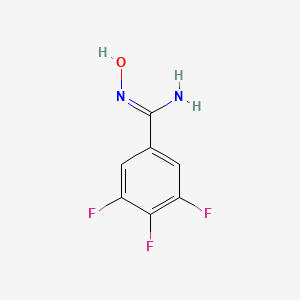 molecular formula C7H5F3N2O B2467683 3,4,5-trifluoro-N'-hydroxybenzenecarboximidamide CAS No. 885954-61-0