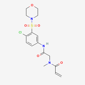 molecular formula C16H20ClN3O5S B2467686 N-({[4-Chloro-3-(morpholine-4-sulfonyl)phenyl]carbamoyl}methyl)-N-methylprop-2-enamide CAS No. 2128688-84-4