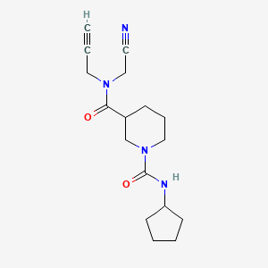 N3-(cyanomethyl)-N1-cyclopentyl-N3-(prop-2-yn-1-yl)piperidine-1,3-dicarboxamide