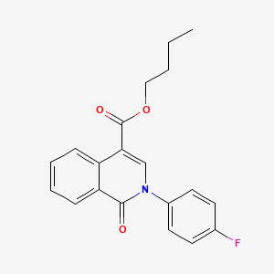 molecular formula C20H18FNO3 B2467719 Butyl 2-(4-fluorophenyl)-1-oxo-1,2-dihydroisoquinoline-4-carboxylate CAS No. 1029776-51-9
