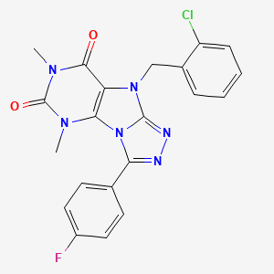 5-[(2-Chlorophenyl)methyl]-8-(4-fluorophenyl)-1,3-dimethylpurino[8,9-c][1,2,4]triazole-2,4-dione