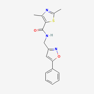 2,4-dimethyl-N-((5-phenylisoxazol-3-yl)methyl)thiazole-5-carboxamide