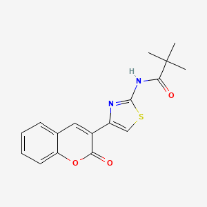 molecular formula C17H16N2O3S B2467728 N-(4-(2-oxo-2H-chromen-3-yl)thiazol-2-yl)pivalamide CAS No. 329903-13-1