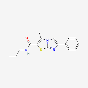 molecular formula C16H17N3OS B2467737 3-methyl-6-phenyl-N-propylimidazo[2,1-b][1,3]thiazole-2-carboxamide CAS No. 852132-89-9