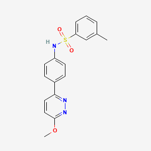 molecular formula C18H17N3O3S B2467738 N-[4-(6-methoxypyridazin-3-yl)phenyl]-3-methylbenzenesulfonamide CAS No. 903280-27-3