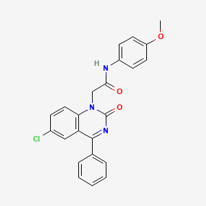 molecular formula C23H18ClN3O3 B2467792 2-(6-chloro-2-oxo-4-phenylquinazolin-1(2H)-yl)-N-(4-methoxyphenyl)acetamide CAS No. 941982-49-6