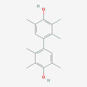 molecular formula C18H22O2 B024678 2,2',3,3',5,5'-Hexamethyl-4,4'-dihydroxybiphenyl CAS No. 19956-76-4