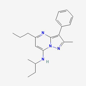 molecular formula C20H26N4 B2467805 N-(butan-2-yl)-2-methyl-3-phenyl-5-propylpyrazolo[1,5-a]pyrimidin-7-amine CAS No. 900288-17-7
