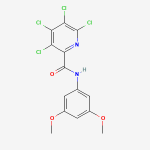 3,4,5,6-tetrachloro-N-(3,5-dimethoxyphenyl)pyridine-2-carboxamide