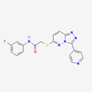 N-(3-fluorophenyl)-2-[(3-pyridin-4-yl-[1,2,4]triazolo[4,3-b]pyridazin-6-yl)sulfanyl]acetamide