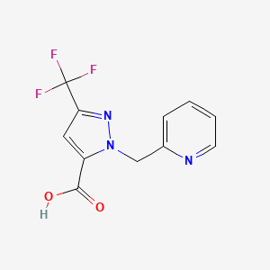 1-(Pyridin-2-ylmethyl)-3-(trifluoromethyl)-1H-pyrazole-5-carboxylic acid