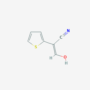 molecular formula C7H5NOS B2467843 3-Hydroxy-2-(2-thienyl)acrylonitrile CAS No. 71637-32-6