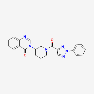 3-(1-(2-phenyl-2H-1,2,3-triazole-4-carbonyl)piperidin-3-yl)quinazolin-4(3H)-one