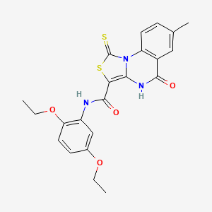 N-(2,5-diethoxyphenyl)-7-methyl-5-oxo-1-thioxo-4,5-dihydro-1H-thiazolo[3,4-a]quinazoline-3-carboxamide
