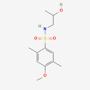 molecular formula C12H19NO4S B2467852 N-(2-hydroxypropyl)-4-methoxy-2,5-dimethylbenzenesulfonamide CAS No. 1087646-36-3