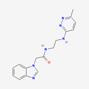 2-(1H-benzo[d]imidazol-1-yl)-N-(2-((6-methylpyridazin-3-yl)amino)ethyl)acetamide