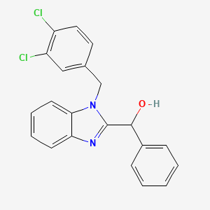 (1-(3,4-dichlorobenzyl)-1H-benzo[d]imidazol-2-yl)(phenyl)methanol