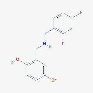 4-Bromo-2-{[(2,4-difluorobenzyl)amino]methyl}phenol