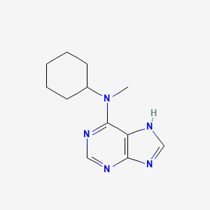 molecular formula C12H17N5 B2467864 N-cyclohexyl-N-methyl-7H-purin-6-amine CAS No. 537666-98-1
