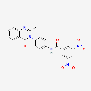 molecular formula C23H17N5O6 B2467867 N-(2-methyl-4-(2-methyl-4-oxoquinazolin-3(4H)-yl)phenyl)-3,5-dinitrobenzamide CAS No. 903330-25-6