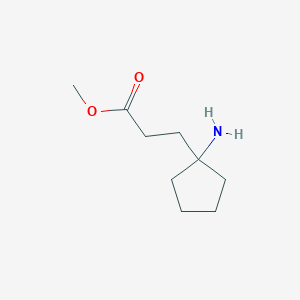 molecular formula C9H17NO2 B2467869 Methyl 3-(1-aminocyclopentyl)propanoate CAS No. 1784135-90-5