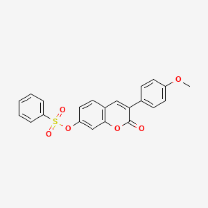 3-(4-methoxyphenyl)-2-oxo-2H-chromen-7-yl benzenesulfonate