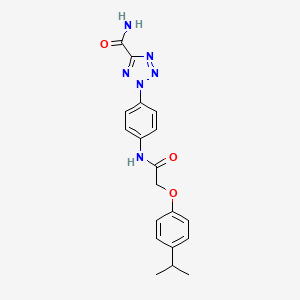 2-(4-(2-(4-isopropylphenoxy)acetamido)phenyl)-2H-tetrazole-5-carboxamide