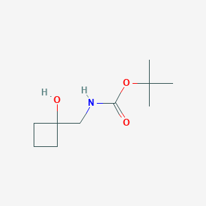 molecular formula C10H19NO3 B2467917 Tert-butyl N-[(1-hydroxycyclobutyl)methyl]carbamate CAS No. 1436095-50-9