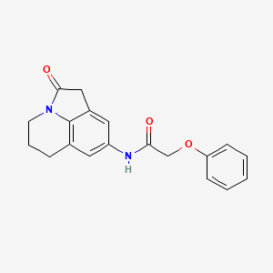 molecular formula C19H18N2O3 B2467918 N-(2-oxo-2,4,5,6-tetrahydro-1H-pyrrolo[3,2,1-ij]quinolin-8-yl)-2-phenoxyacetamide CAS No. 898463-27-9