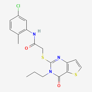 N-(5-chloro-2-methylphenyl)-2-[(4-oxo-3-propyl-3,4-dihydrothieno[3,2-d]pyrimidin-2-yl)sulfanyl]acetamide