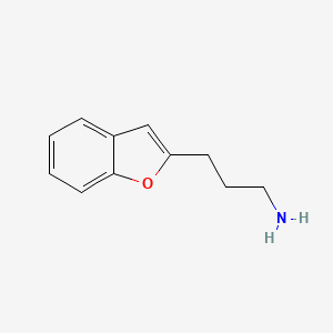 molecular formula C11H13NO B2467930 3-(1-benzofuran-2-yl)propan-1-amine CAS No. 165735-78-4