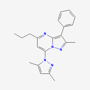 7-(3,5-dimethyl-1H-pyrazol-1-yl)-2-methyl-3-phenyl-5-propylpyrazolo[1,5-a]pyrimidine