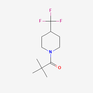 molecular formula C11H18F3NO B2467939 2,2-Dimethyl-1-(4-(trifluoromethyl)piperidin-1-yl)propan-1-one CAS No. 1465630-54-9