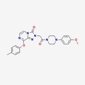 molecular formula C25H26N6O4 B2467941 2-(2-(4-(4-methoxyphenyl)piperazin-1-yl)-2-oxoethyl)-8-(p-tolyloxy)-[1,2,4]triazolo[4,3-a]pyrazin-3(2H)-one CAS No. 1115914-61-8