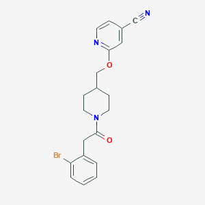 2-[[1-[2-(2-Bromophenyl)acetyl]piperidin-4-yl]methoxy]pyridine-4-carbonitrile
