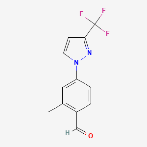 2-methyl-4-[3-(trifluoromethyl)-1H-pyrazol-1-yl]benzaldehyde