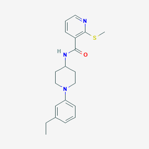 N-[1-(3-ethylphenyl)piperidin-4-yl]-2-(methylsulfanyl)pyridine-3-carboxamide