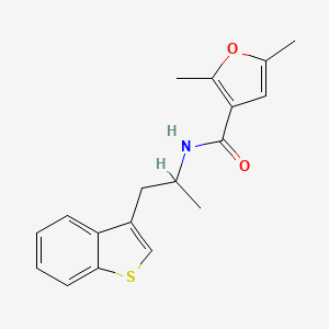 N-(1-(benzo[b]thiophen-3-yl)propan-2-yl)-2,5-dimethylfuran-3-carboxamide
