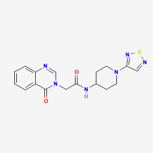 2-(4-oxo-3,4-dihydroquinazolin-3-yl)-N-[1-(1,2,5-thiadiazol-3-yl)piperidin-4-yl]acetamide