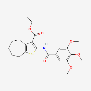ethyl 2-[(3,4,5-trimethoxybenzoyl)amino]-5,6,7,8-tetrahydro-4H-cyclohepta[b]thiophene-3-carboxylate