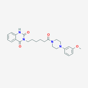 molecular formula C25H30N4O4 B2467981 2-hydroxy-3-{6-[4-(3-methoxyphenyl)piperazin-1-yl]-6-oxohexyl}quinazolin-4(3H)-one CAS No. 896383-99-6