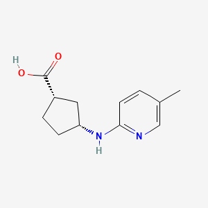 (1S,3R)-3-[(5-Methylpyridin-2-yl)amino]cyclopentane-1-carboxylic acid