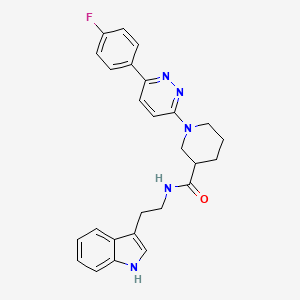 molecular formula C26H26FN5O B2467990 N-(2-(1H-indol-3-yl)ethyl)-1-(6-(4-fluorophenyl)pyridazin-3-yl)piperidine-3-carboxamide CAS No. 1203083-16-2