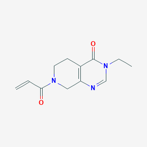 molecular formula C12H15N3O2 B2467995 3-Ethyl-7-prop-2-enoyl-6,8-dihydro-5H-pyrido[3,4-d]pyrimidin-4-one CAS No. 2109146-28-1