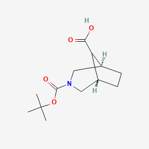 B2468020 (Meso-1R,5S,8R)-3-(Tert-Butoxycarbonyl)-3-Azabicyclo[3.2.1]Octane-8-Carboxylic Acid CAS No. 1290626-04-8