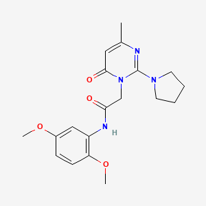 molecular formula C19H24N4O4 B2468022 N-(2,5-dimethoxyphenyl)-2-[4-methyl-6-oxo-2-(pyrrolidin-1-yl)-1,6-dihydropyrimidin-1-yl]acetamide CAS No. 1251604-78-0