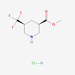 molecular formula C8H13ClF3NO2 B2468028 methyl (3R,5S)-5-(trifluoromethyl)piperidine-3-carboxylate;hydrochloride CAS No. 2007924-97-0