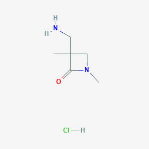 3-(Aminomethyl)-1,3-dimethylazetidin-2-one hydrochloride