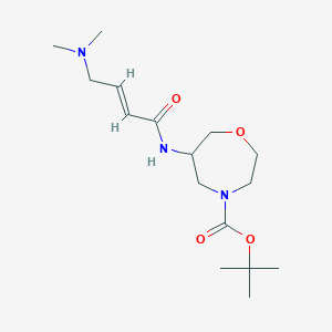 molecular formula C16H29N3O4 B2468054 Tert-butyl 6-[[(E)-4-(dimethylamino)but-2-enoyl]amino]-1,4-oxazepane-4-carboxylate CAS No. 2411323-81-2